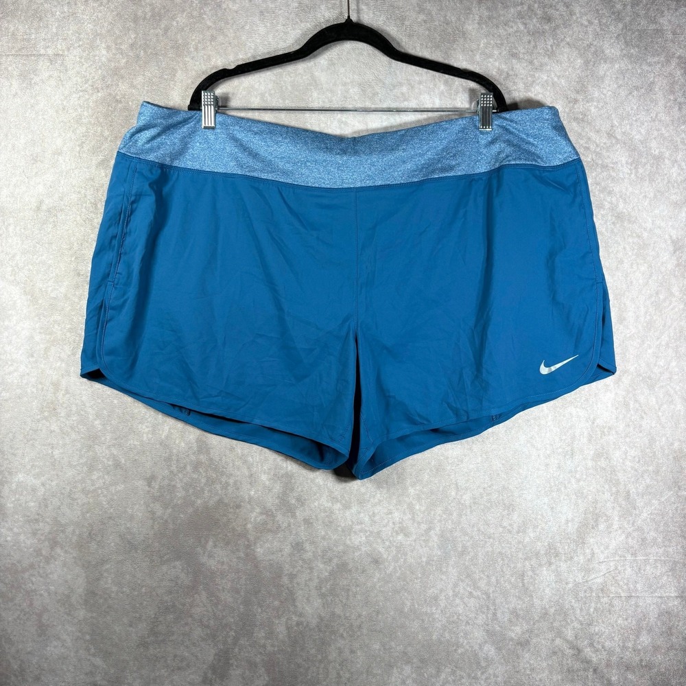 Nike Flex Plus Athletic Shorts Womens Size 3X Blue Running Outdoor Training NEW